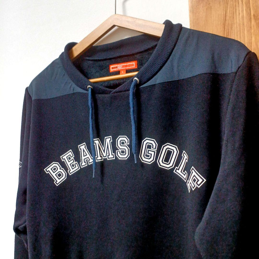 ビームスゴルフ　メンズ　裏ボアプルオーバー　スウェット　ネイビー　L　BEAMS