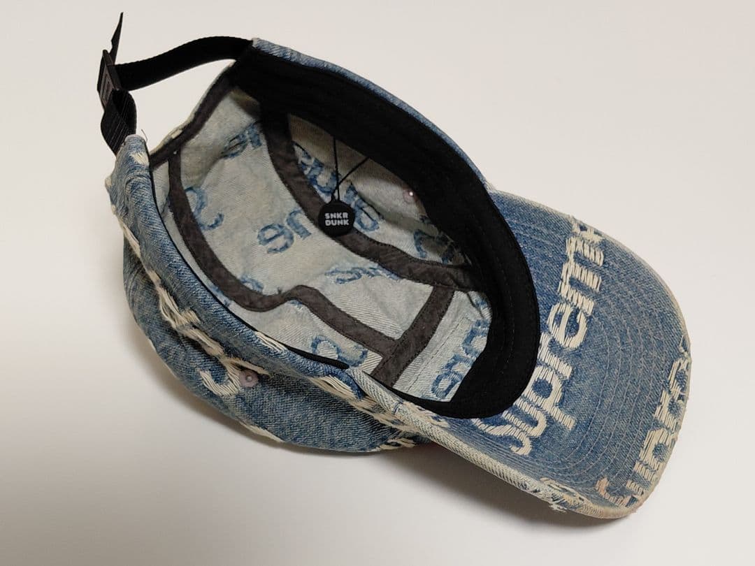 【美品】 Supreme　Frayed　Logos　Denim　Camp　Cap