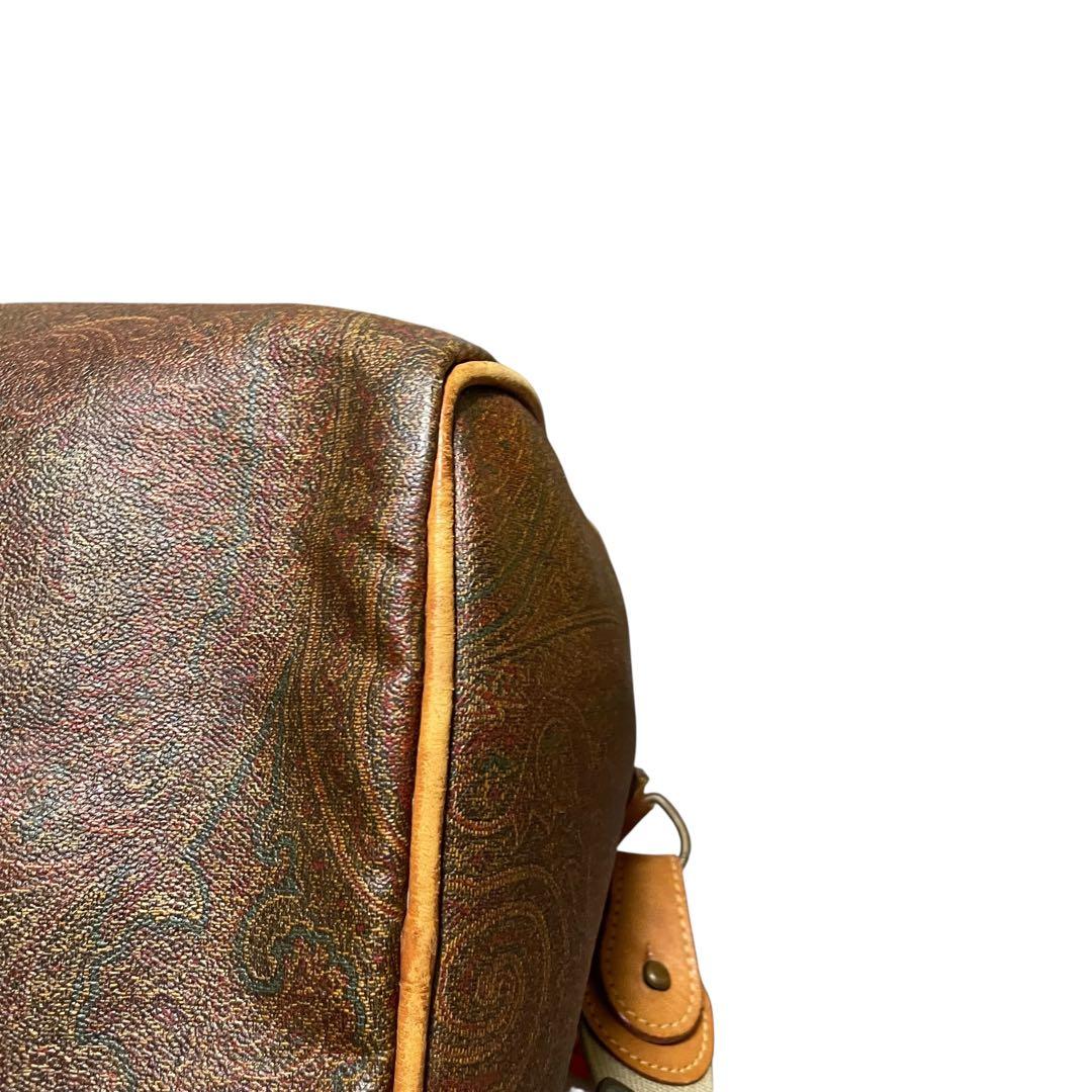 【大容量】ETRO エトロ　ボストンバッグ　ペイズリー柄　PVC 2way