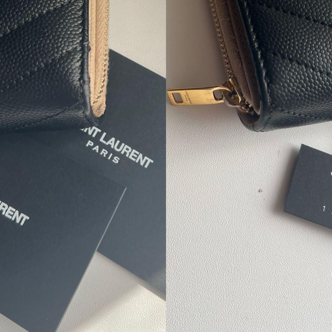 221 美品 SAINTLAURENT イヴサンローラン 2つ折り財布