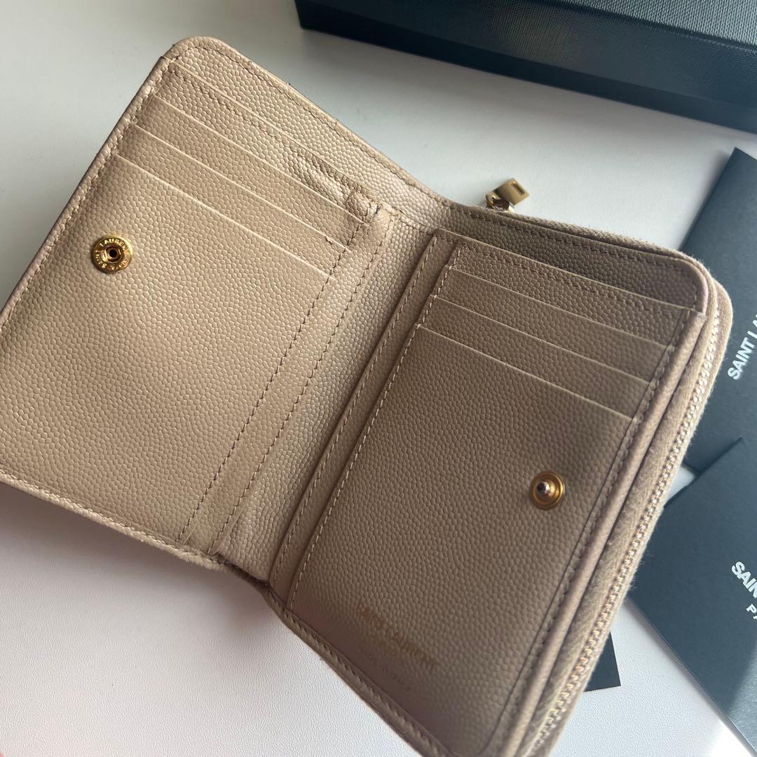 221 美品 SAINTLAURENT イヴサンローラン 2つ折り財布