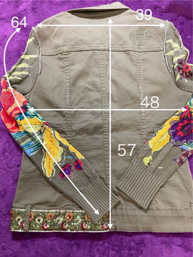 Desigual デシグアル　ジャケット　カーキーグリーン　Gジャン風