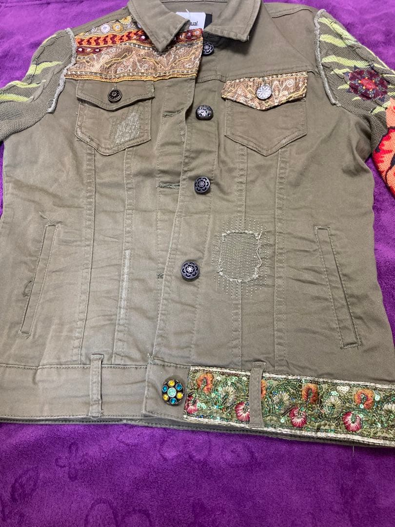 Desigual デシグアル　ジャケット　カーキーグリーン　Gジャン風