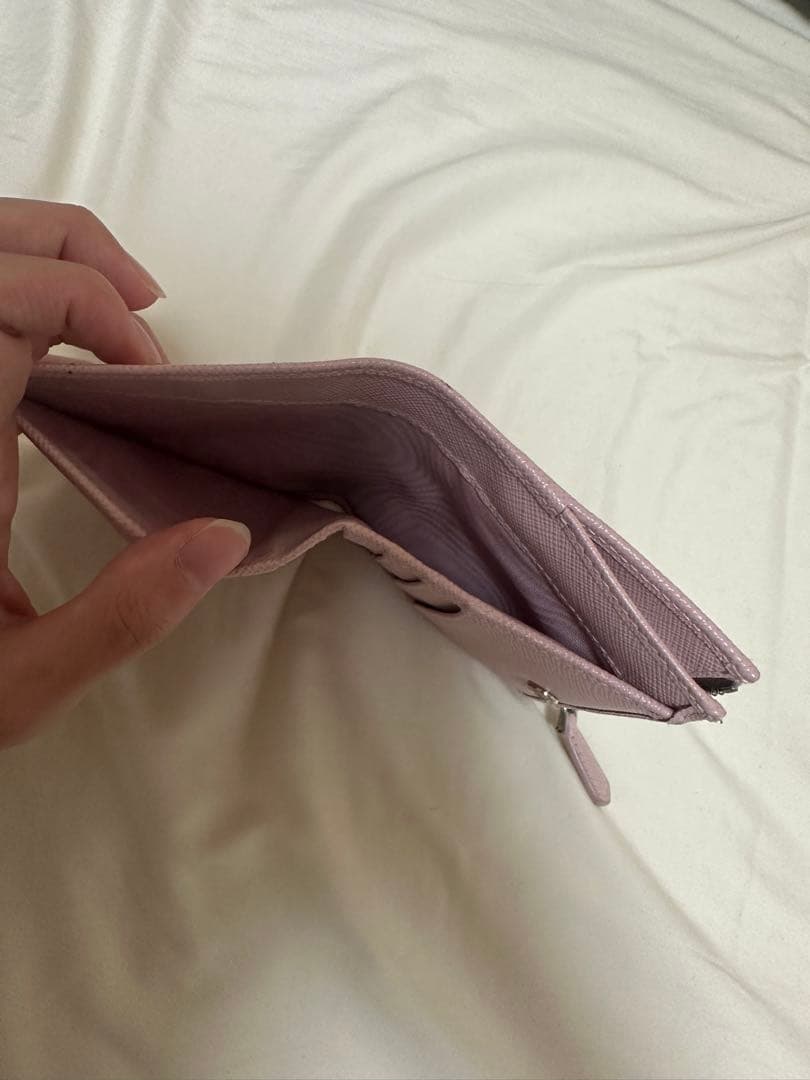 サフィアーノトライアングル 財布　ピンク