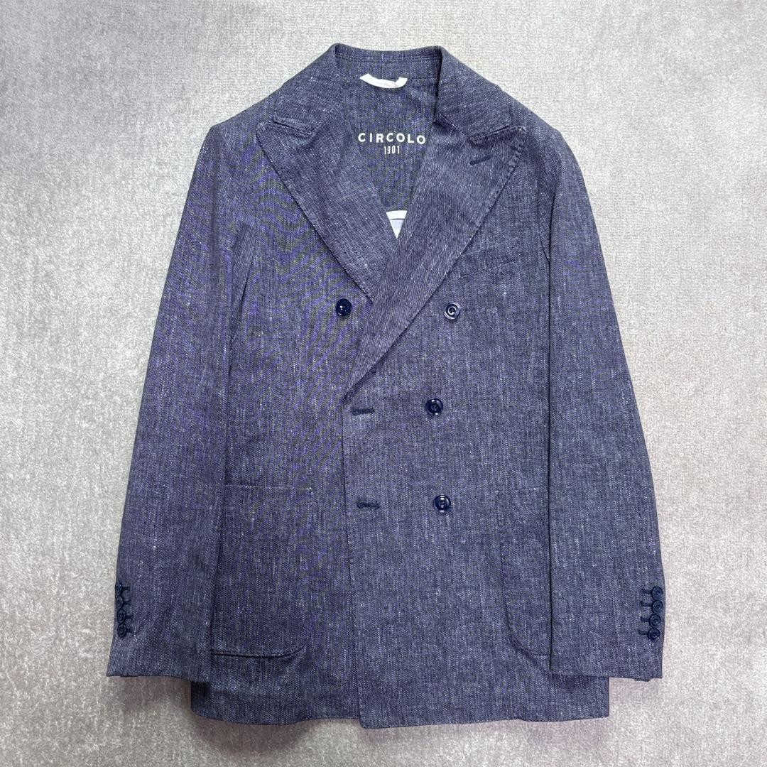 美品10%off✨チルコロ1901 コットンダブルジャケット 44 グレー