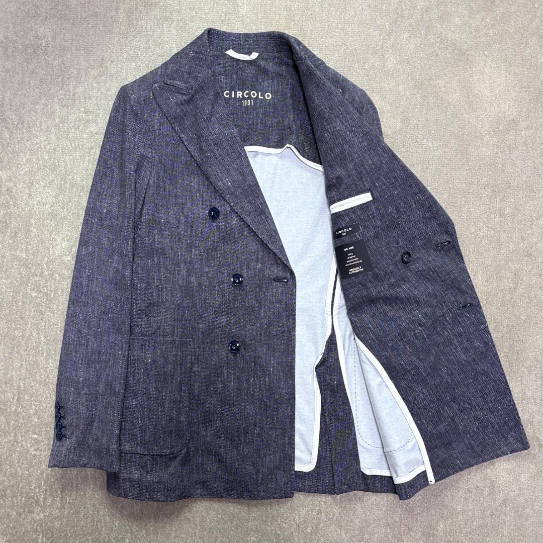 美品10%off✨チルコロ1901 コットンダブルジャケット 44 グレー