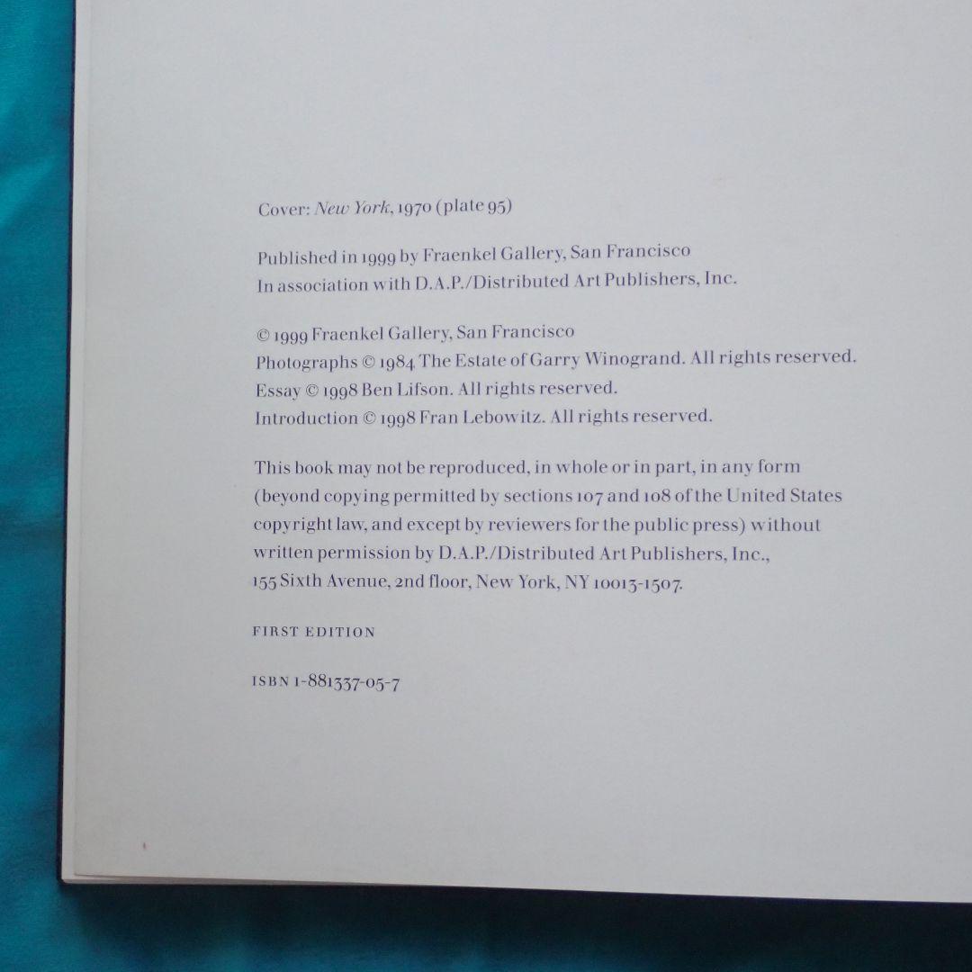 ウィノグランド Winogrand THE MAN IN THE CROWD