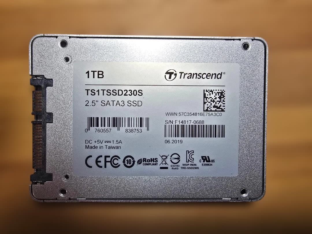 【使用少】Transcend SSD 1TB 230S 2.5インチSATA3
