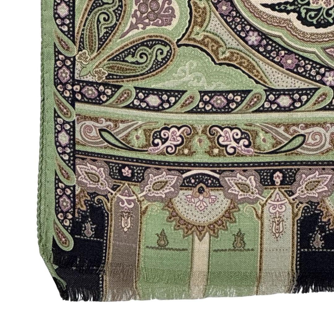 【極美品】ETRO エトロ ペイズリー柄 ロゴ 大判ストール スカーフ