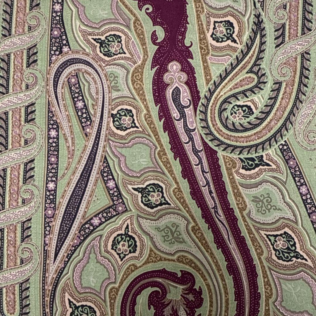 【極美品】ETRO エトロ ペイズリー柄 ロゴ 大判ストール スカーフ