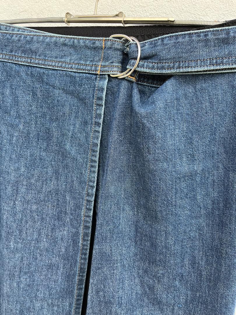 デニムラップスカート バックポケット付き