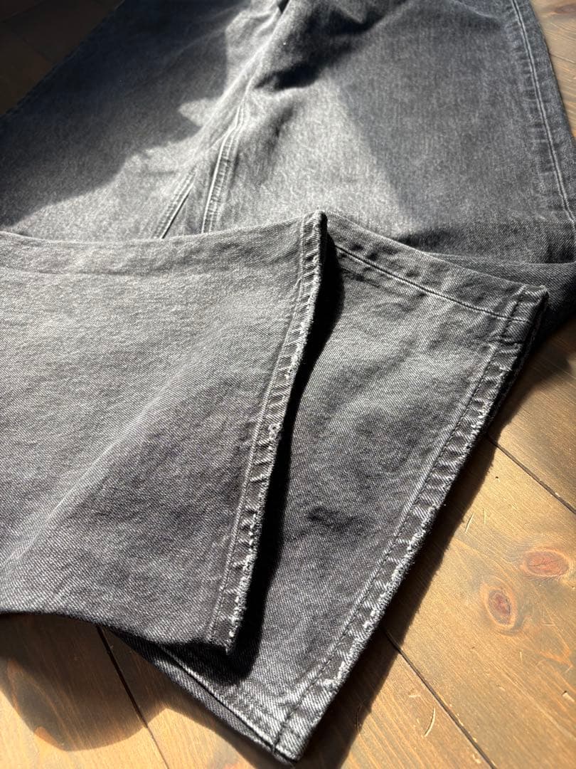 moussy CROSS WAIST WIDE STRAIGHT ブラック