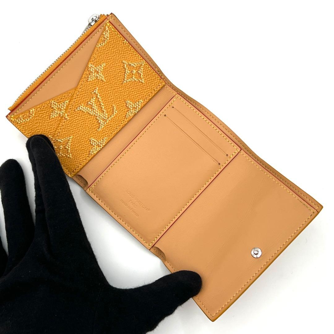【箱・袋付】ルイヴィトン　ヘリテージ　三つ折り財布　ヴィクター　イエロー　限定