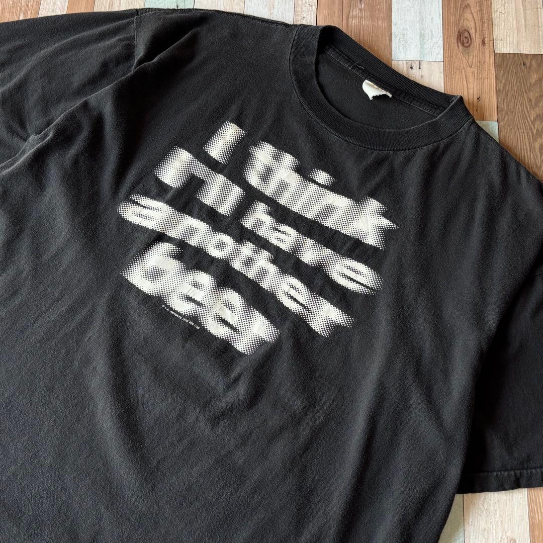 【スペシャル!!】90s モーションTシャツ XL ビール モザイク 文字 黒