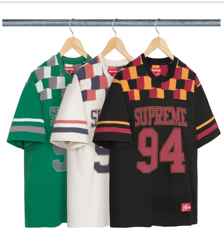 トップス Supreme Patchwork Yoke Football Top