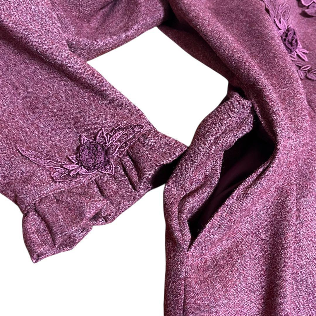 へっぽこ先生 刺繍 ロングコート ワンピース 原宿 希少 レア