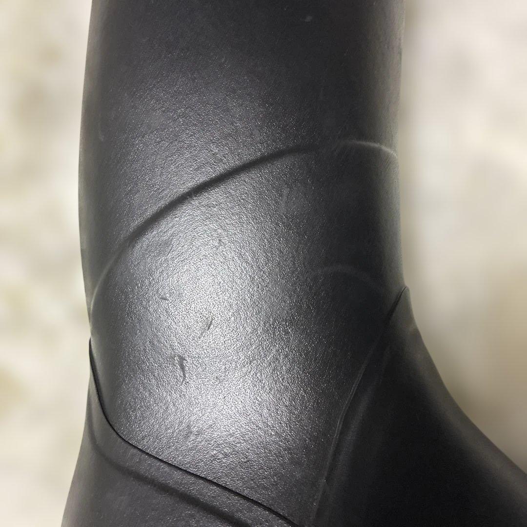 AIGLE ブラック 長靴 バックル付き24.5cm