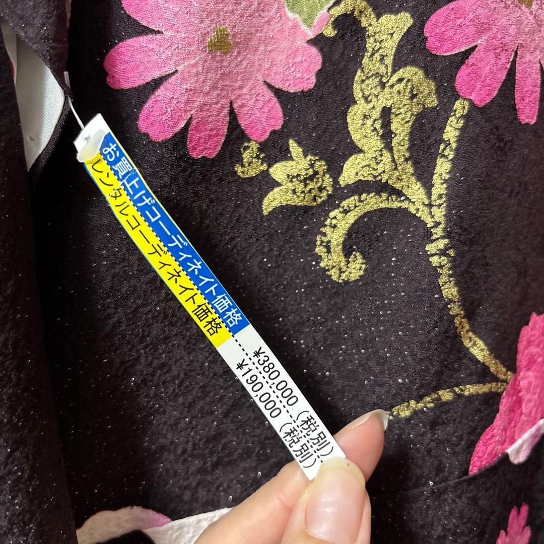 新品 豪華正絹振袖フルセット　薔薇 大輪 ラメ加工 刺繍 姫　成人式に！！