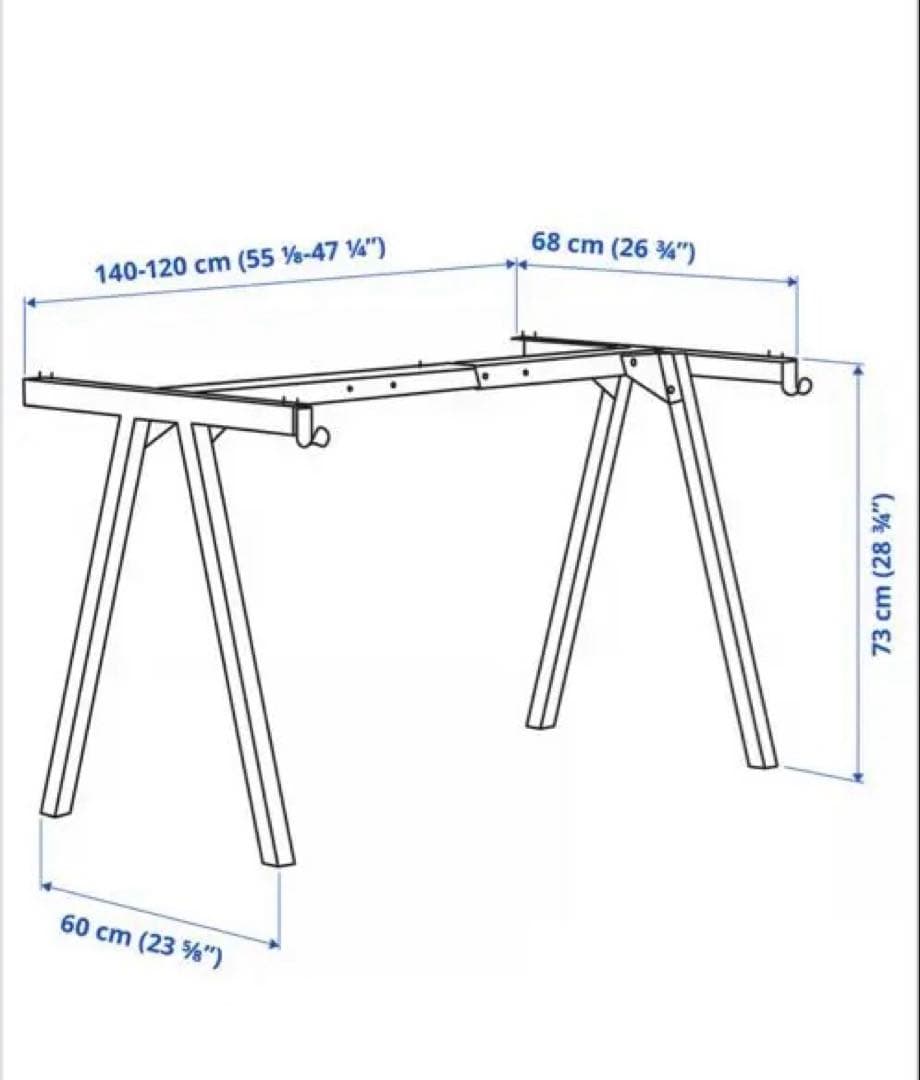 【7/27まで】IKEA デスクTROTTEN トロッテン