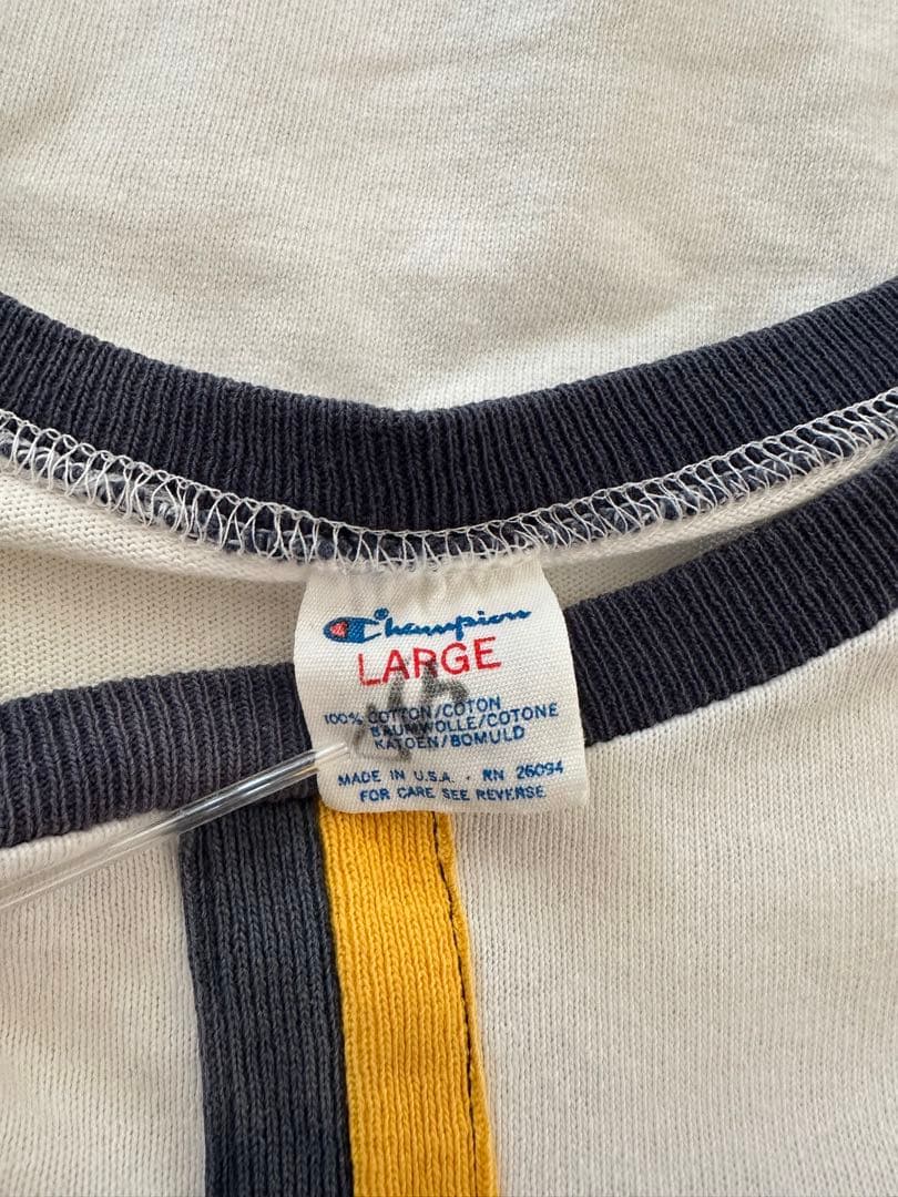 champion 80s トリコタグ　チョコチン　リンガーTシャツ　USA製