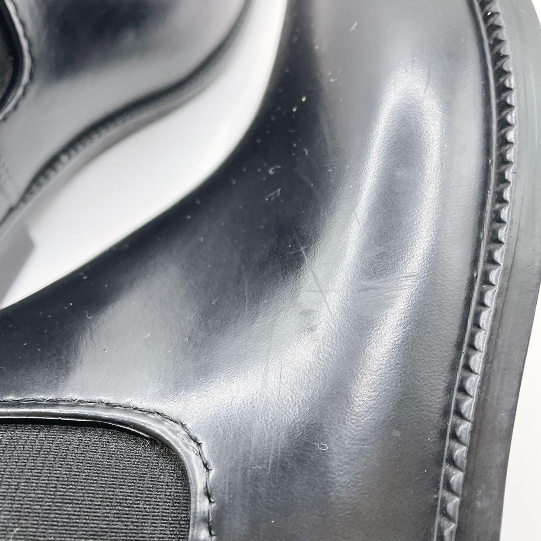 美品‪☆ AIGLE ブラック チェルシーブーツ サイドゴア　レインブーツ　39