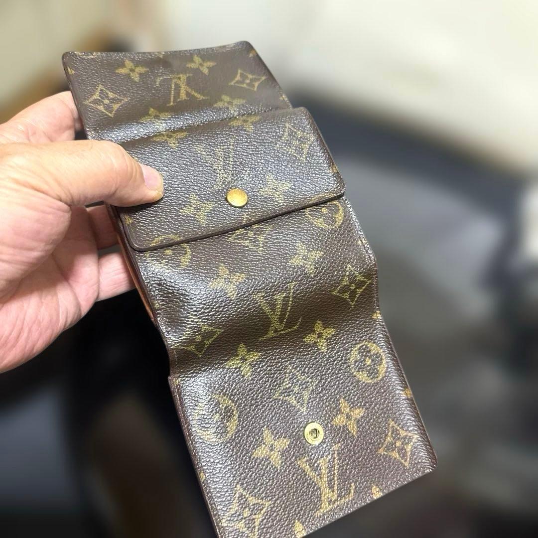 12★在庫セール/良品♪モノグラム Wホック折財布