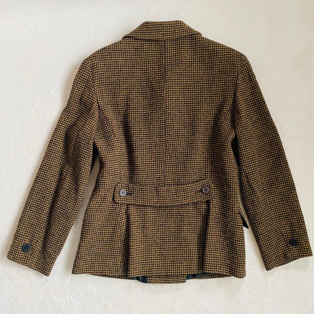 最高級 白タグ MaxMara 千鳥格子 ダブル ジャケット 40 希少