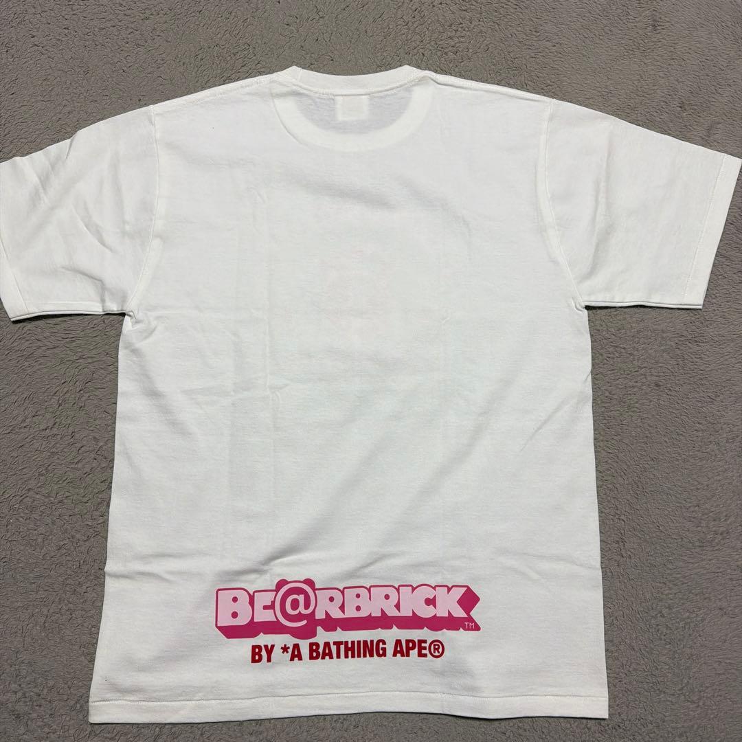 APE BAPE BE@RBRICK PINK CAMO tシャツ L 白