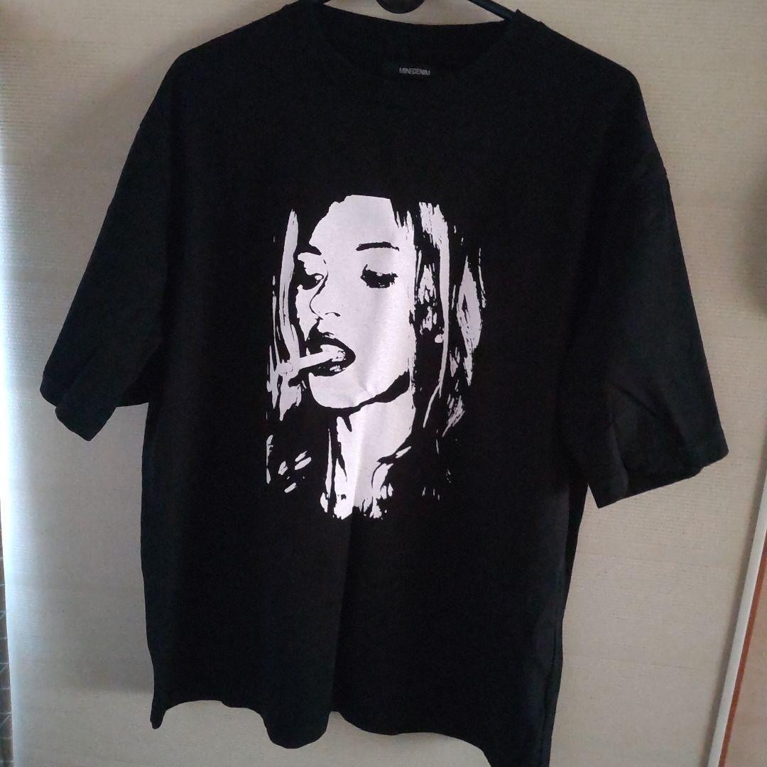 MINEDENIM Monochrome Two tone Face Tシャツ