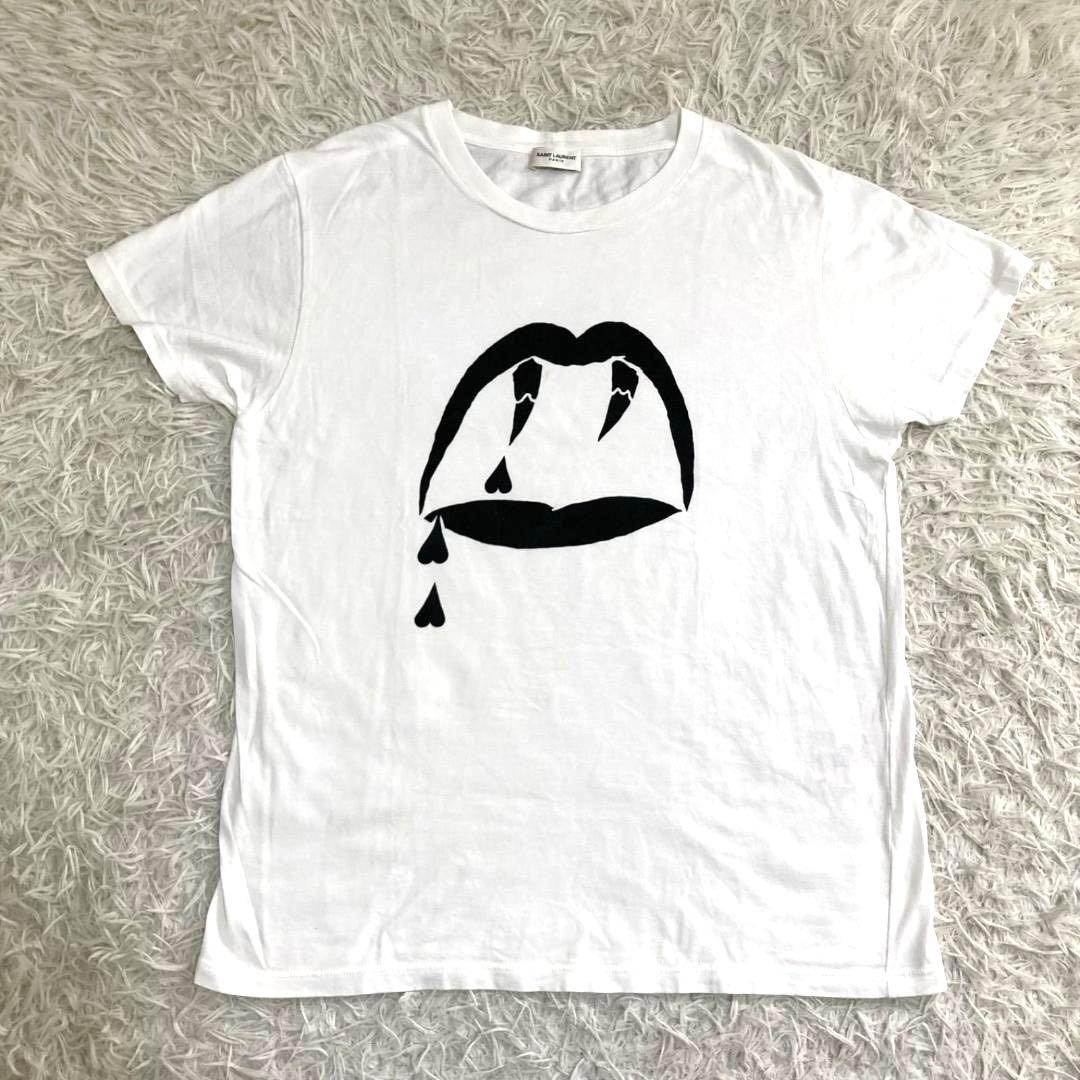 良品✨サンローランパリ ブラッドラスター ヴァンパイアT 白 コットン M