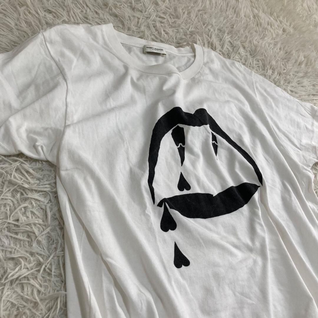 良品✨サンローランパリ ブラッドラスター ヴァンパイアT 白 コットン M