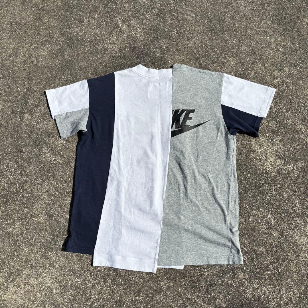 SACAI × NIKE 半袖 Tシャツ ビッグロゴ ゴツナイキ 再構築