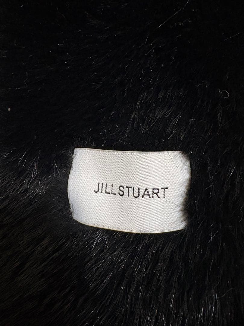 JILL STUART ブラックファーマフラー