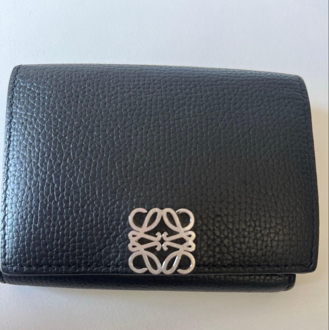 LOEWE 三つ折り財布　ブラック