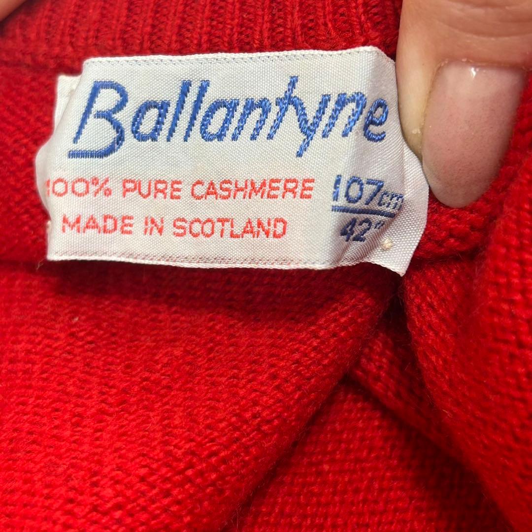 P297 美品 L バランタイン カシミヤ100% カーディガン レディース