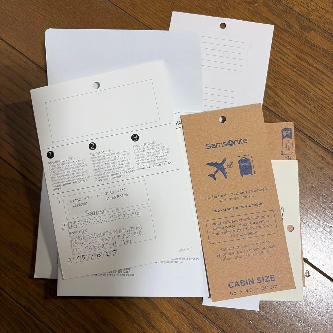 最終価格【極美品】Samsonite SPINNER 55/20 PEARL