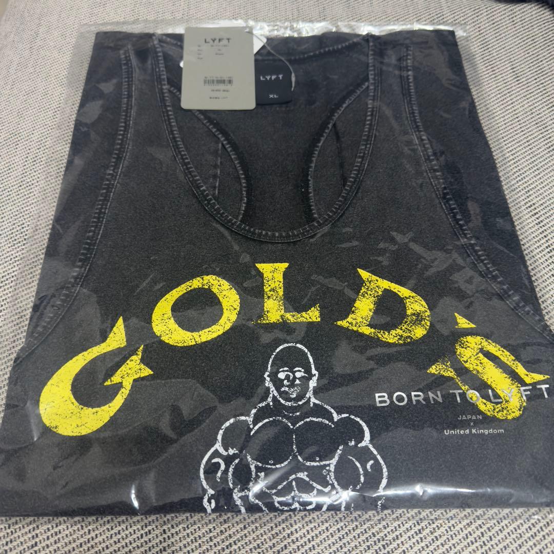 LYFT GOLD'S GYM ヴィンテージ ロゴ タンクトップ XL