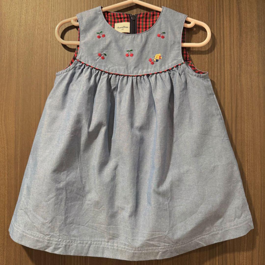 【familiar さくらんぼワンピース現行品 80】