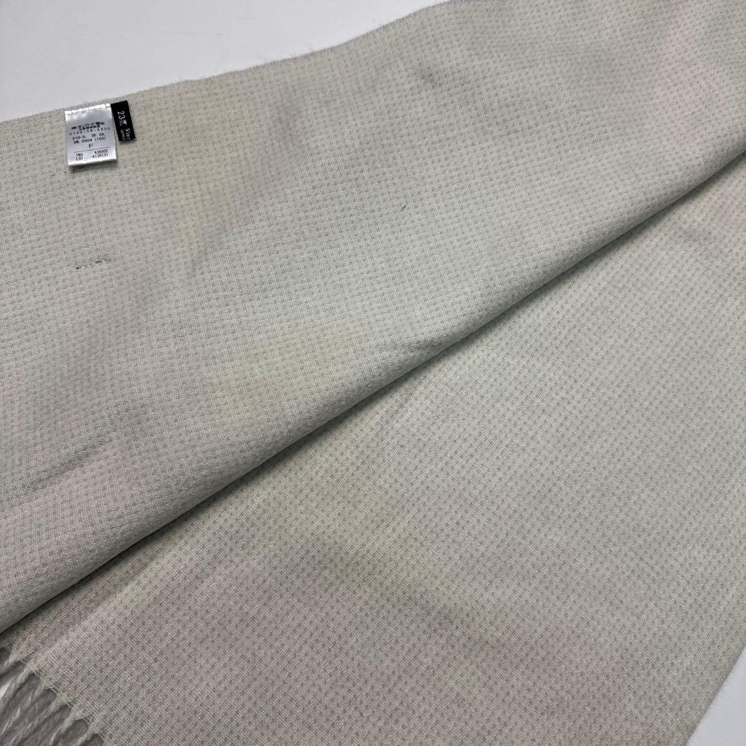 23区 PURE CASHMERE カシミヤ大判ストール ライトグレー　マフラー