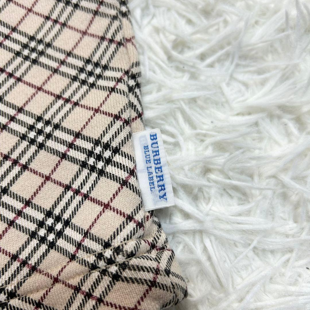 【美品】バーバリーブルーレーベル 半袖 カットソー ノバチェック ベージュ M