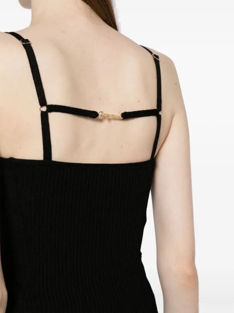 新品 JACQUEMUS ジャックムス リブ編み キャミソール ブラック 34