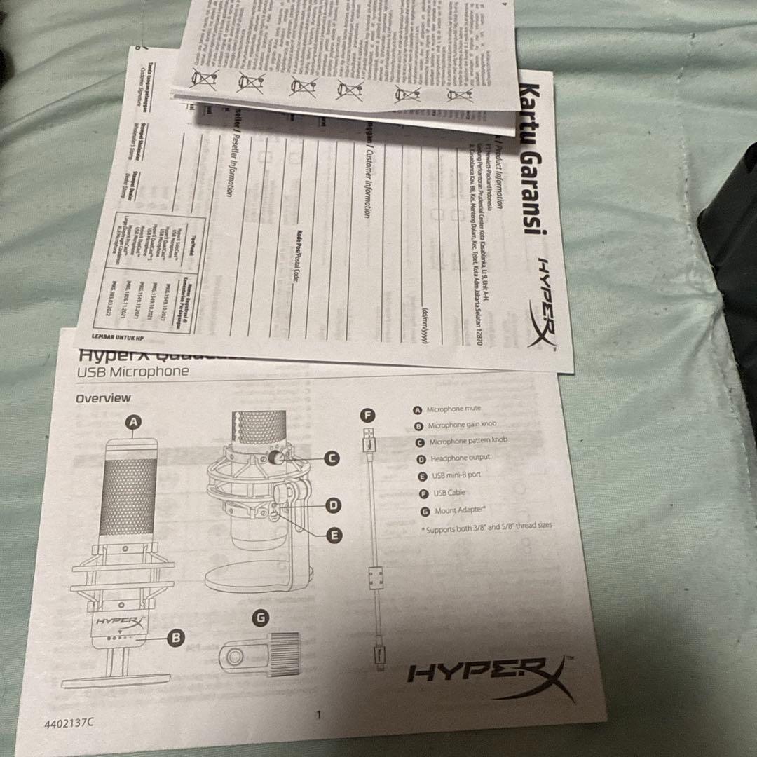 HyperX HX-MICQC-BK QuadCast スタンドアロンマイク