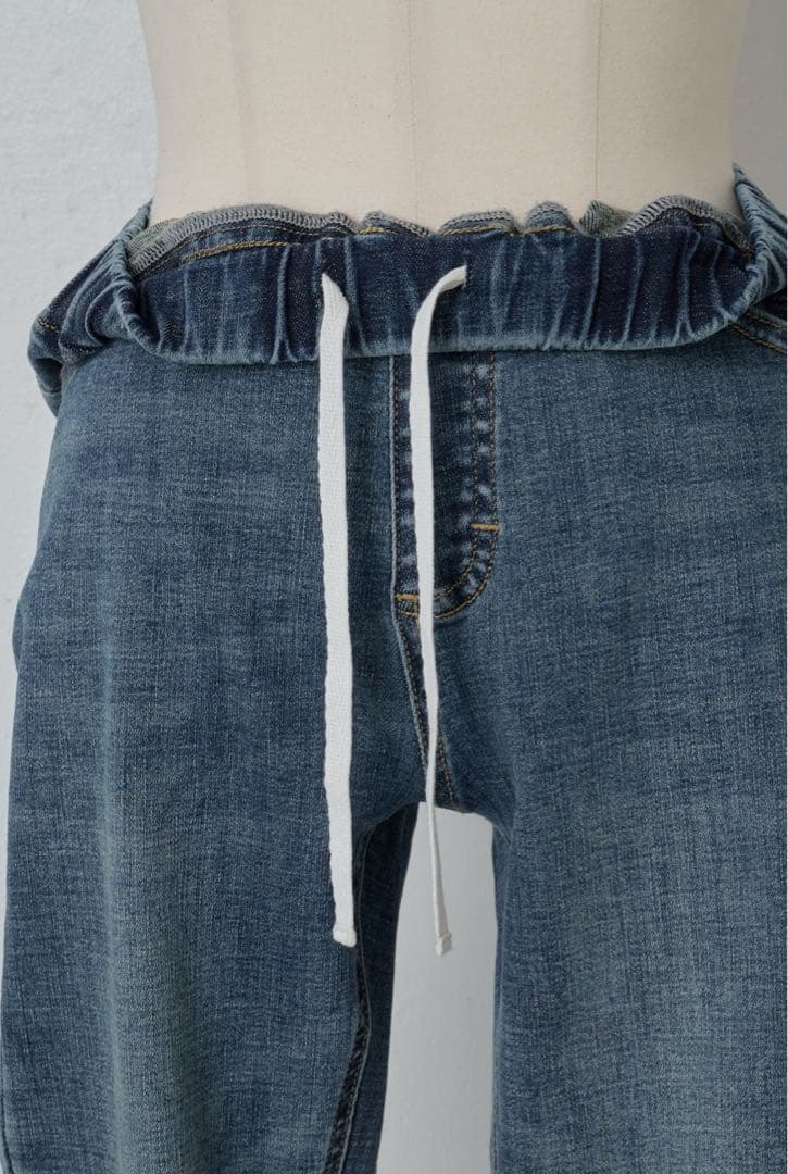 BEARDSLEY デニムパギンス(紐付き)size 0(S)ミッドナイトブルー
