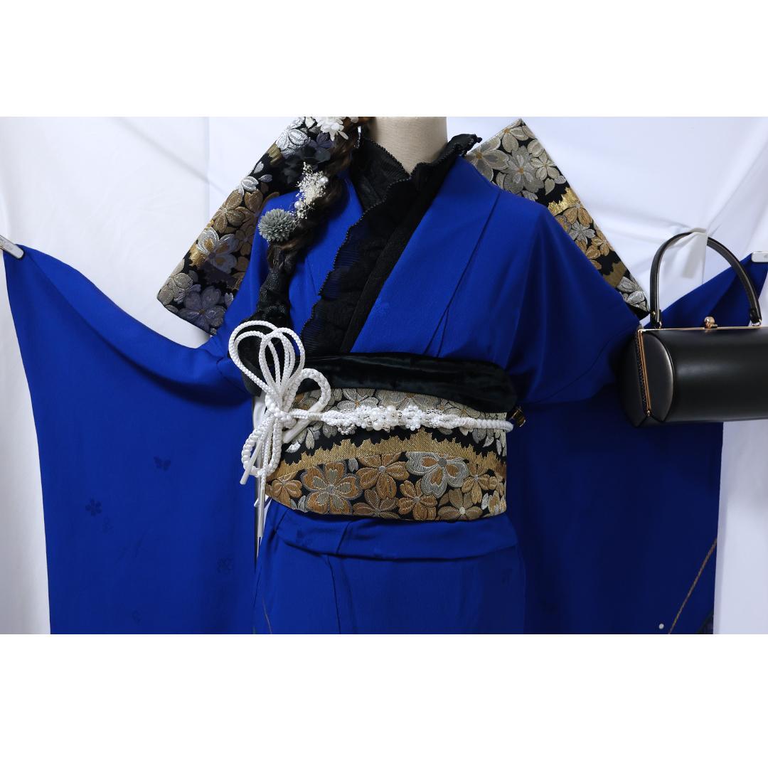 M◆綺麗青×蝶 振袖セット167.5cmHanaeMori成人式aB05