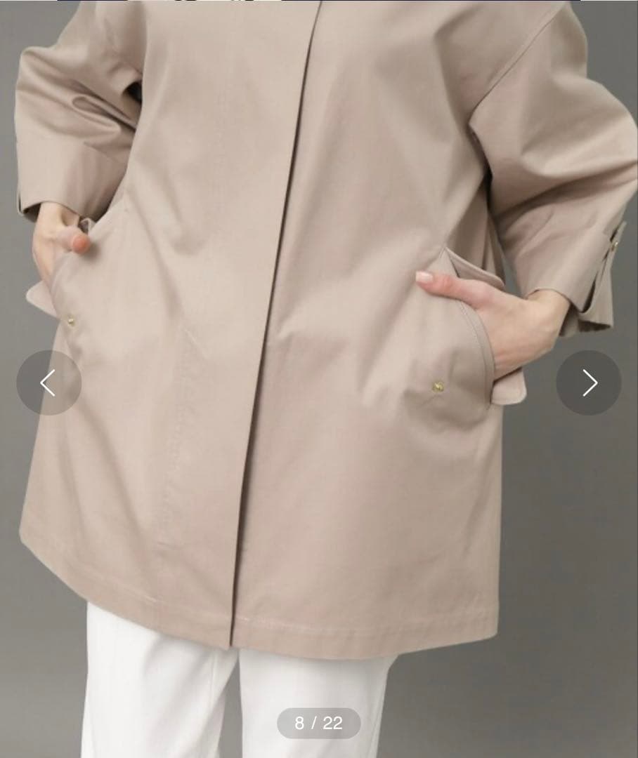 美品✨DRESSTERIOR ショートモッズコート ベージュ 38 M 23SS