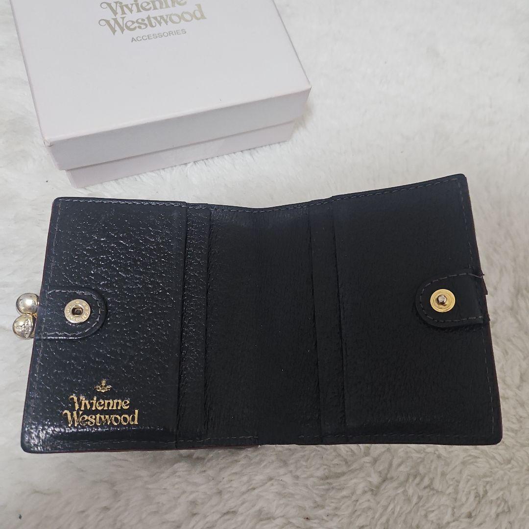 Vivienne Westwood ブラック二つ折り財布 箱付き