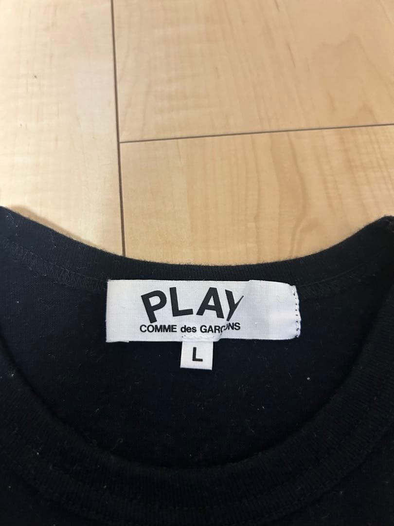 PLAY COMME des GARÇONS ブラック Tシャツ L