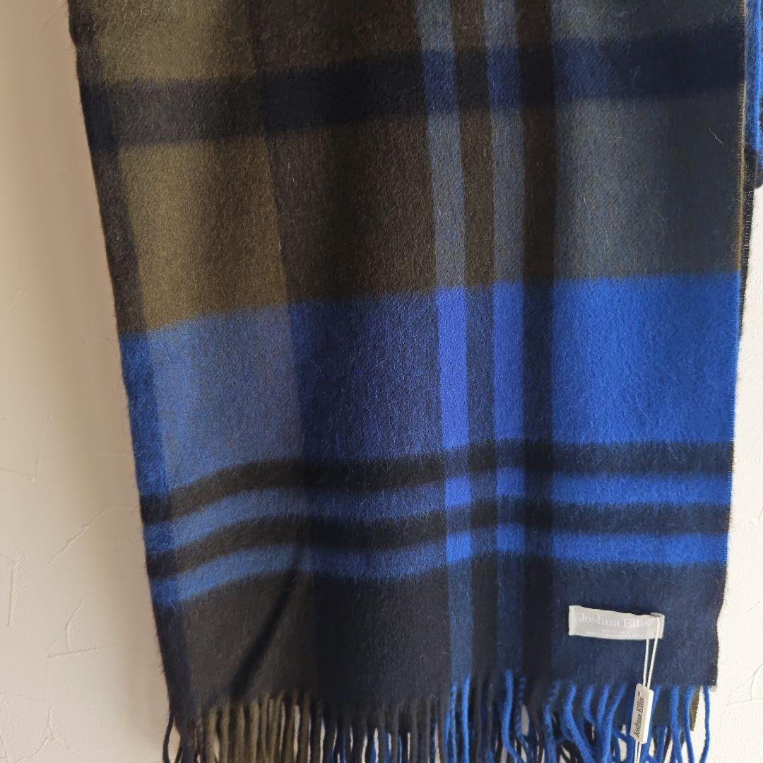 最終価格　新品　Joshua Ellis カシミヤ ストール チェック柄
