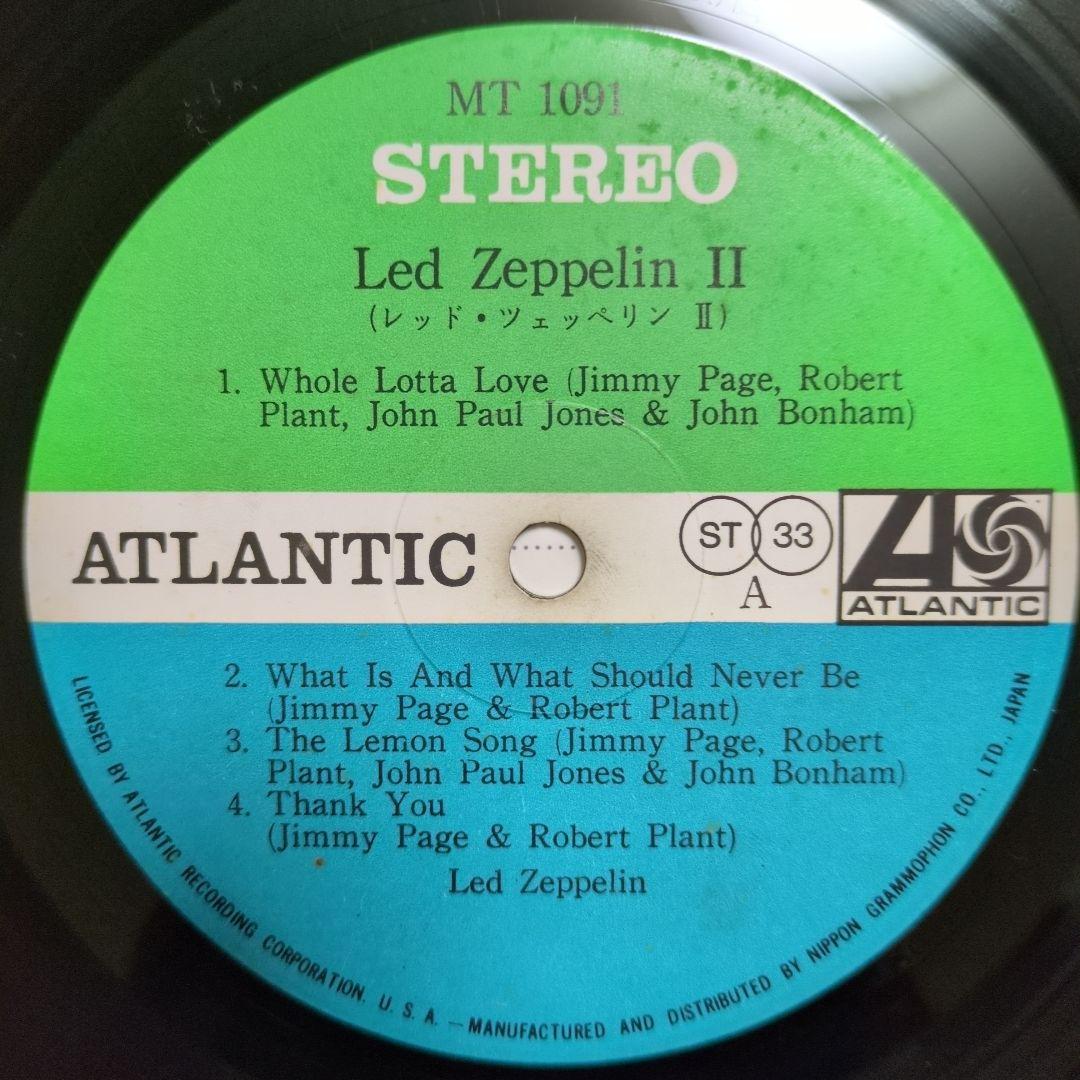 『レッド・ツェッペリンⅡ』グラモフォン盤LPレコード(帯はカラー・コピー)