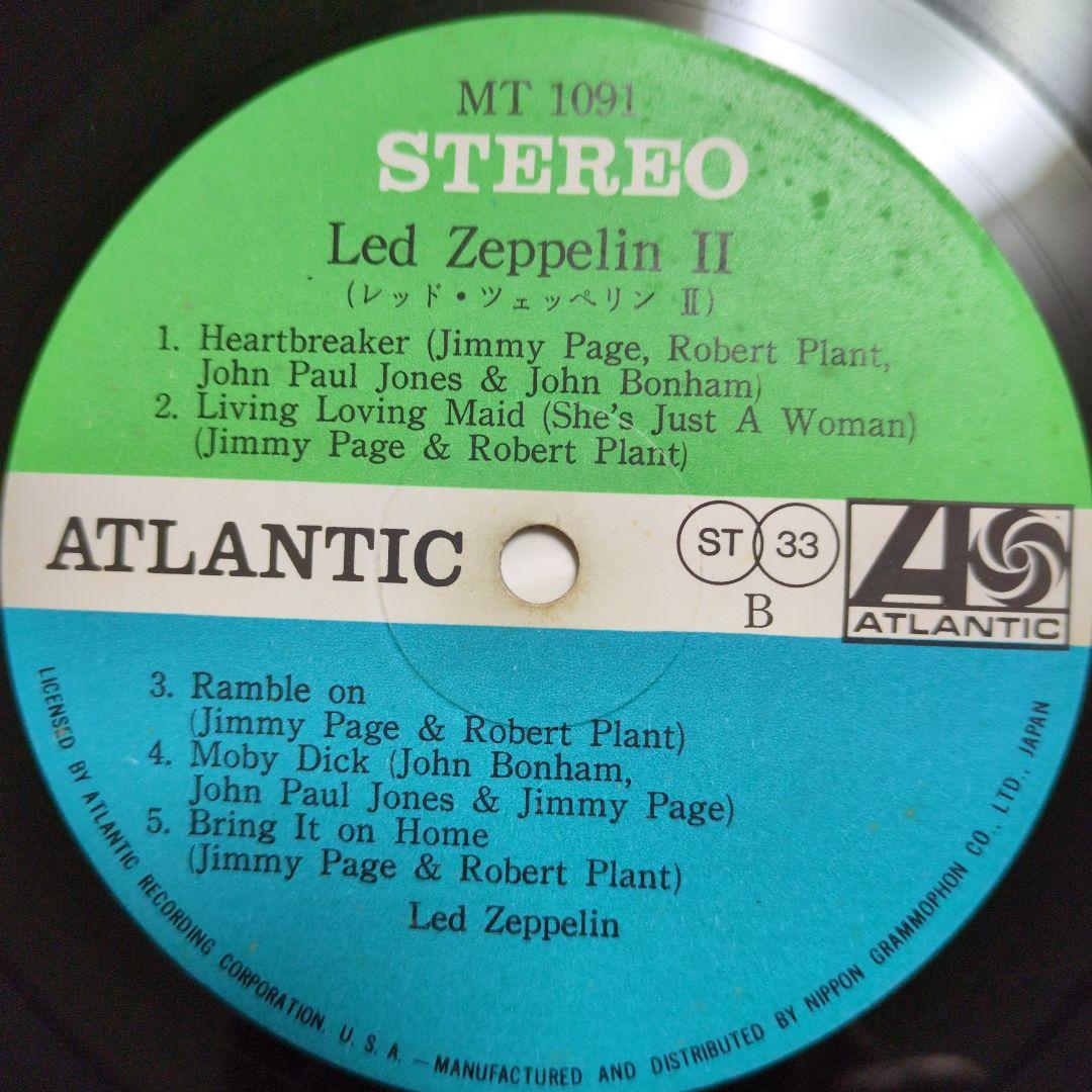 『レッド・ツェッペリンⅡ』グラモフォン盤LPレコード(帯はカラー・コピー)
